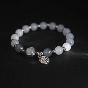 NWT: Grey Moonstone Crystal Blessing Bracelet